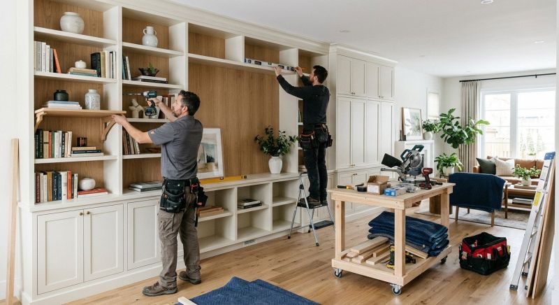 Built In Bookshelves Installation in Fairfax, VA