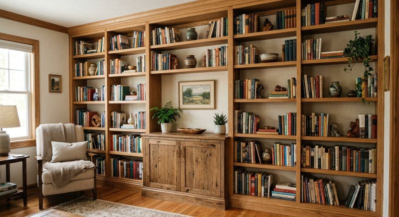 Built In Bookcase Installation in Winston Salem, NC