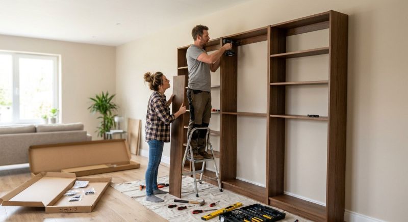 Custom Bookshelves Installation in Charlotte, NC